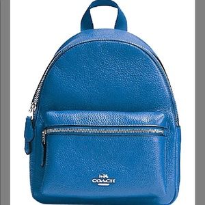 Coach Blue Leather Mini Backpack